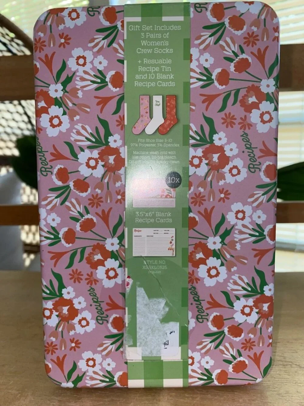 Cooking-inspired Socks & Recipe Card Gift Set